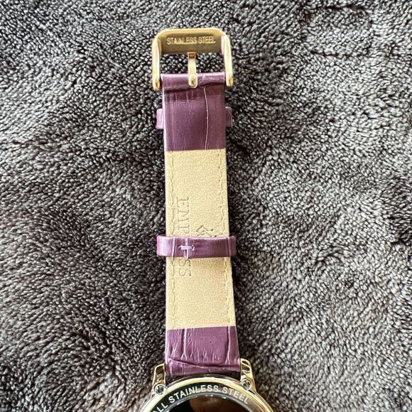 Empress Rania Mechanical Semi-Skeleton Pink Leather-Band Watch main image 6